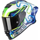Casca Scorpion EXO-R1 EVO II AIR Cornering Alb Albastru Verde