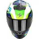 Casca Scorpion EXO-R1 EVO II AIR Cornering Alb Albastru Verde