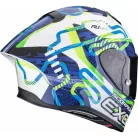 Casca Scorpion EXO-R1 EVO II AIR Cornering Alb Albastru Verde