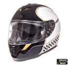 Casca integrala motociclete MT Rapide Revival B1 alb/negru lucios (fibra sticla) - Alb/negru lucios , XL (61/62cm)