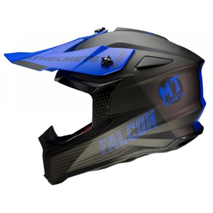 Casca MT Helmets Falcon System D7 Albastru Mat