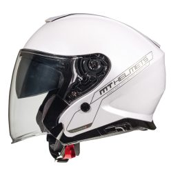 Casca Mt Helmets Thunder III SV Jet A0 alb lucios
