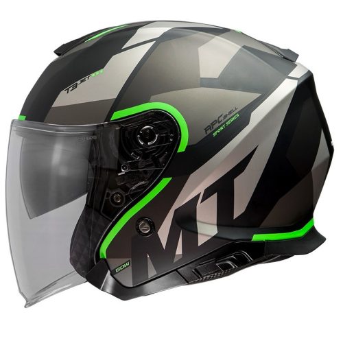 Casca MT Thunder III SV Jet Bow A6 verde fluor mat  – tip MT-V-19 - Verde fluor mat