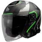 Casca Mt Helmets Thunder III SV Jet Bow A6 verde fluor mat