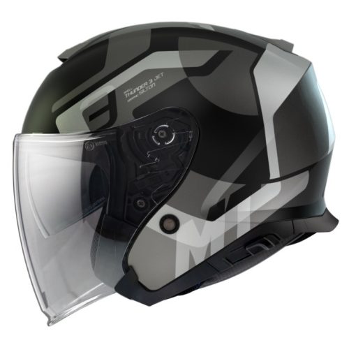 Casca MT Thunder III SV Jet Silton B2 gri mat  – tip MT-V-19 - Gri mat