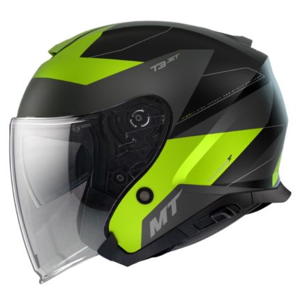 Casca MT Helmets Thunder Iii Sv Jet Cooper A3 Galben Fluo Mat