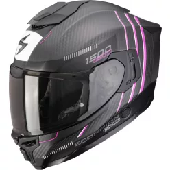 Casca Scorpion Exo-1500 Carbon Air Zity Negru Mat Roz