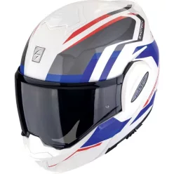Casca Scorpion Exo-Tech Evo Furio Alb Rosu Albastru