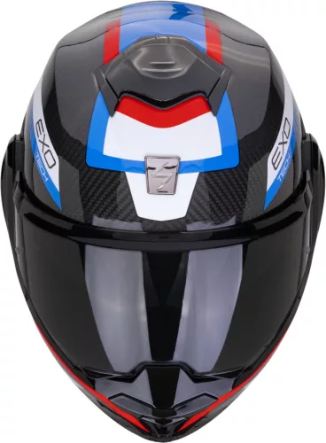 Casca Scorpion Exo-tech EVO Carbon COSY Negru Albastru Rosu