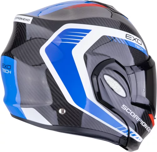 Casca Scorpion Exo-tech EVO Carbon COSY Negru Albastru Rosu