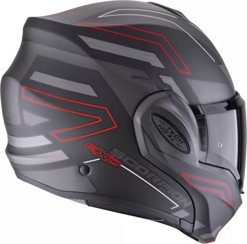 Casca Scorpion Exo-Tech Evo Conquer Negru Mat Rosu