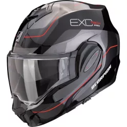 Casca Scorpion Exo-Tech Evo Pro Commuta Negru Argintiu Rosu