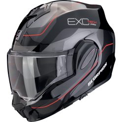 Casca Scorpion Exo-Tech Evo Pro Commuta Negru/Argintiu/Rosu