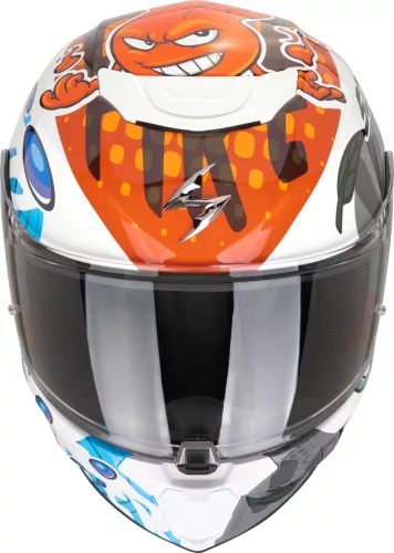 Casca De Copii Scorpion Exo-Jnr Air The4Elements Alb Albastru Portocaliu