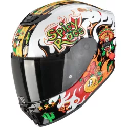   Casca De Copii Scorpion Exo-jnr AIR Yucatan Alb Portocaliu Negru