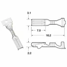 Conector mamă Bihr 090 FRKW, fir 0,5/0,85 mm² (50 buc) 1201A0081