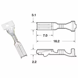   Conector mamă Bihr 090 FRKW, fir 0,5/0,85 mm² (50 buc) 1201A0081