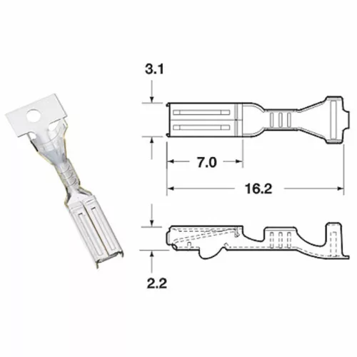 Conector mamă Bihr 090 FRKW, fir 0,5/0,85 mm² (50 buc) 1201A0081
