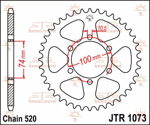 Pinion spate JT Sprockets 46T oțel JTR1073.46