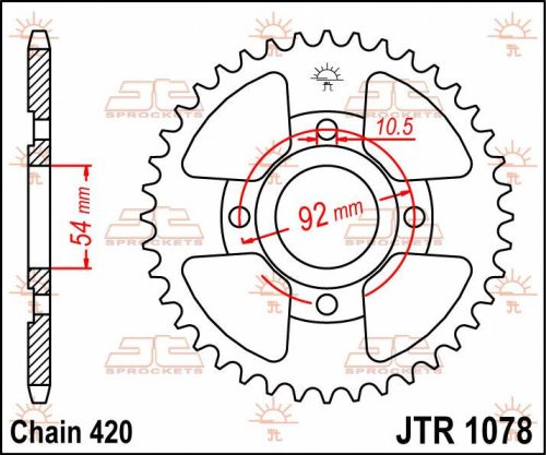 Pinion spate JT Sprockets 47T oțel JTR1078.47
