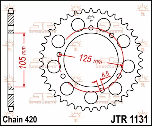 Pinion spate JT Sprockets 50T oțel JTR1131.50