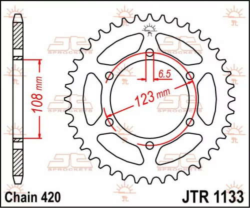 Pinion spate JT Sprockets 53T oțel JTR1133.53