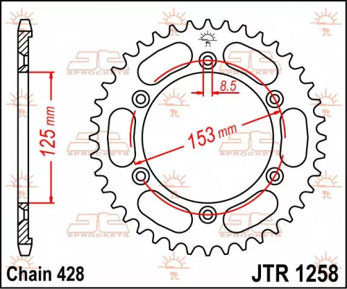 Pinion spate JT Sprockets 54T oțel JTR1258.54