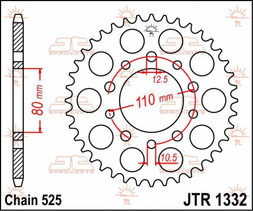 Pinion spate JT Sprockets 46T oțel JTR1332.46