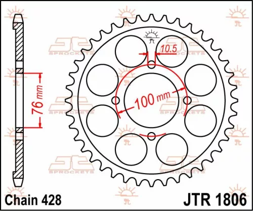Pinion spate JT Sprockets 56T oțel JTR1806.56