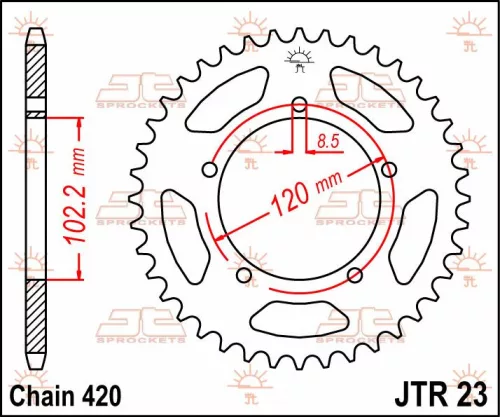 Pinion spate JT Sprockets 47T oțel JTR23.47