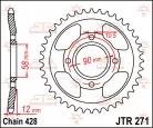 Pinion spate JT Sprockets 50T oțel JTR271.50