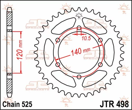 Pinion spate JT Sprockets 39T oțel JTR498.39
