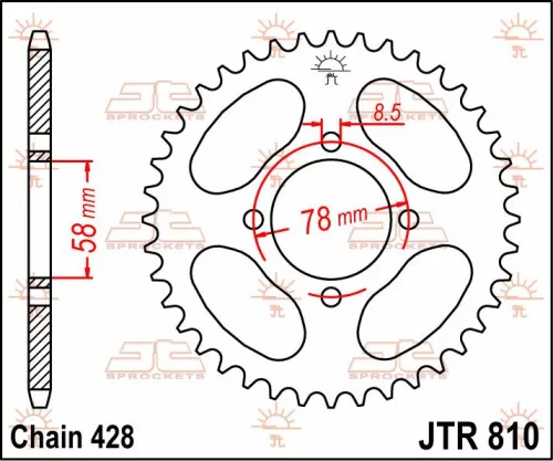Pinion spate JT Sprockets 41T oțel JTR810.41