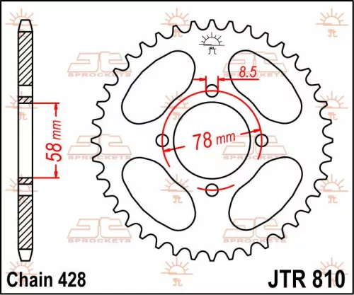 JTR810-48-PINION-SPATE-48-DINTI-428-PAS-OTEL