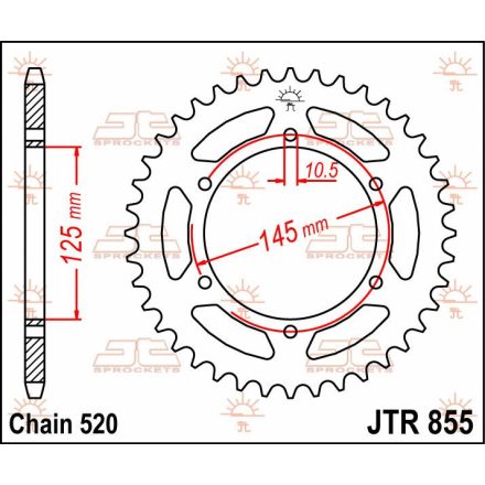 JTR855-45-PINION-SPATE-45-DINTI-520-PAS-OTEL