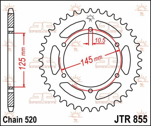 JTR855-45-PINION-SPATE-45-DINTI-520-PAS-OTEL