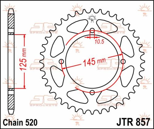 Pinion spate JT Sprockets 47T oțel JTR857.47