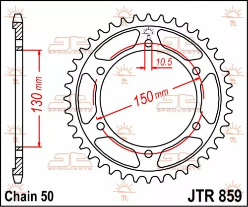 Pinion spate JT Sprockets 43T oțel JTR859.43