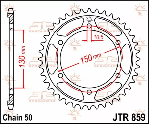 Pinion spate JT Sprockets 43T oțel JTR859.43