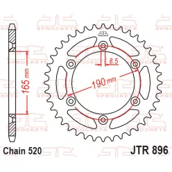 Pinion spate JT Sprockets 52T oțel JTR896.52