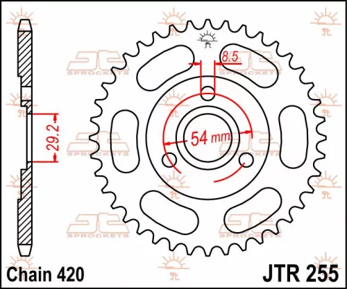 Pinion spate JT Sprockets 35T oțel JTR255.35