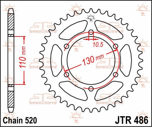 Pinion spate JT Sprockets 38T oțel JTR486.38