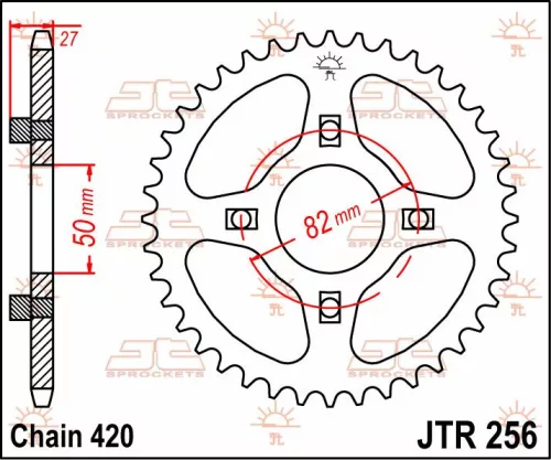 Pinion spate JT Sprockets 40T oțel JTR256.40