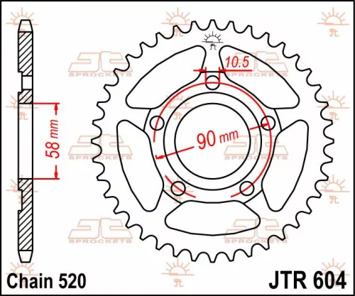 Pinion spate JT Sprockets 40T oțel JTR604.40