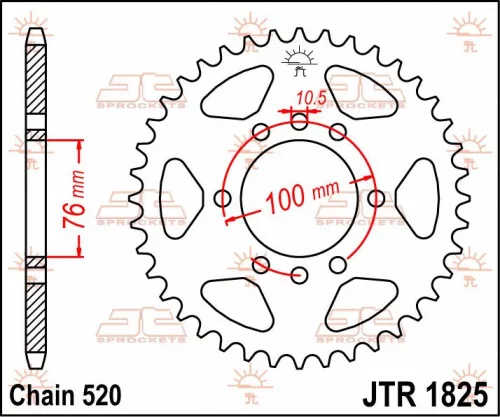 Pinion spate JT Sprockets 42T oțel JTR1825.42