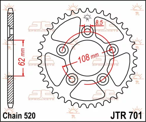 Pinion spate JT Sprockets 42T oțel JTR701.42