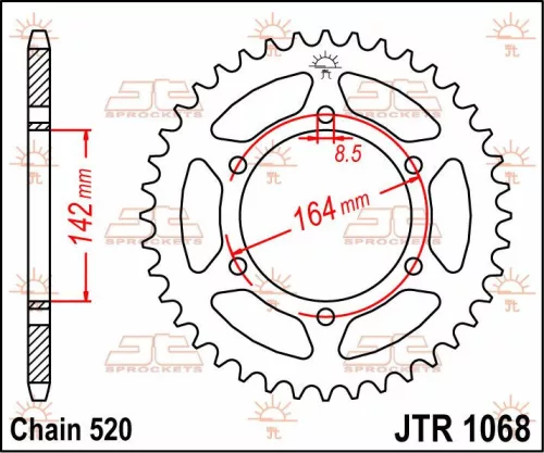 Pinion spate JT Sprockets 46T oțel JTR1068.46