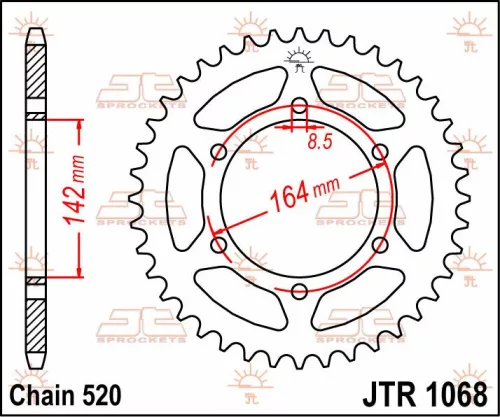 Pinion spate JT Sprockets 46T oțel JTR1068.46