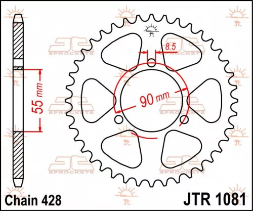 Pinion spate JT Sprockets 46T oțel JTR1081.46