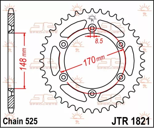 Pinion spate JT Sprockets 47T oțel JTR1821.47